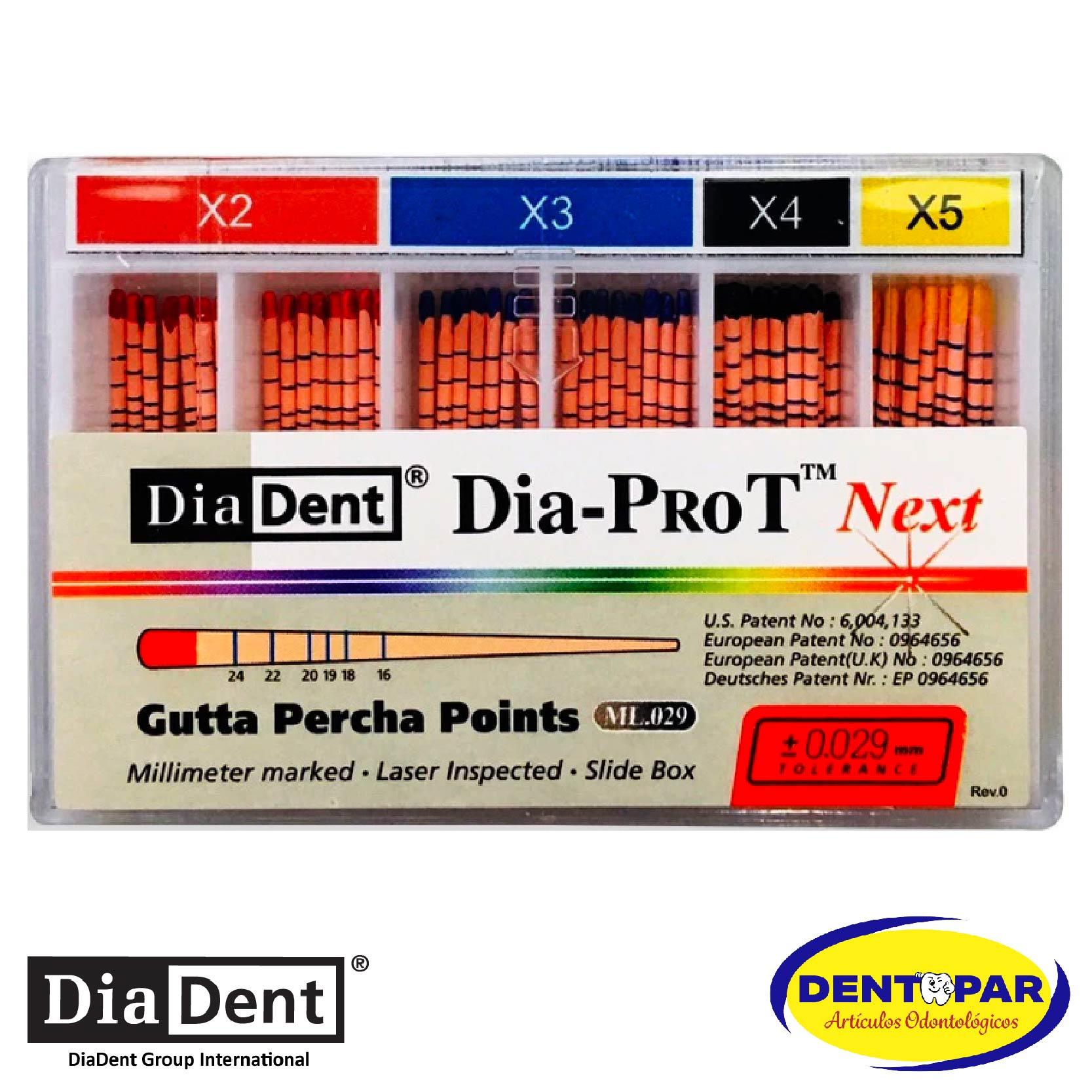 Imagen del producto Conos de Gutapercha ProTaper Next #X2 C/60