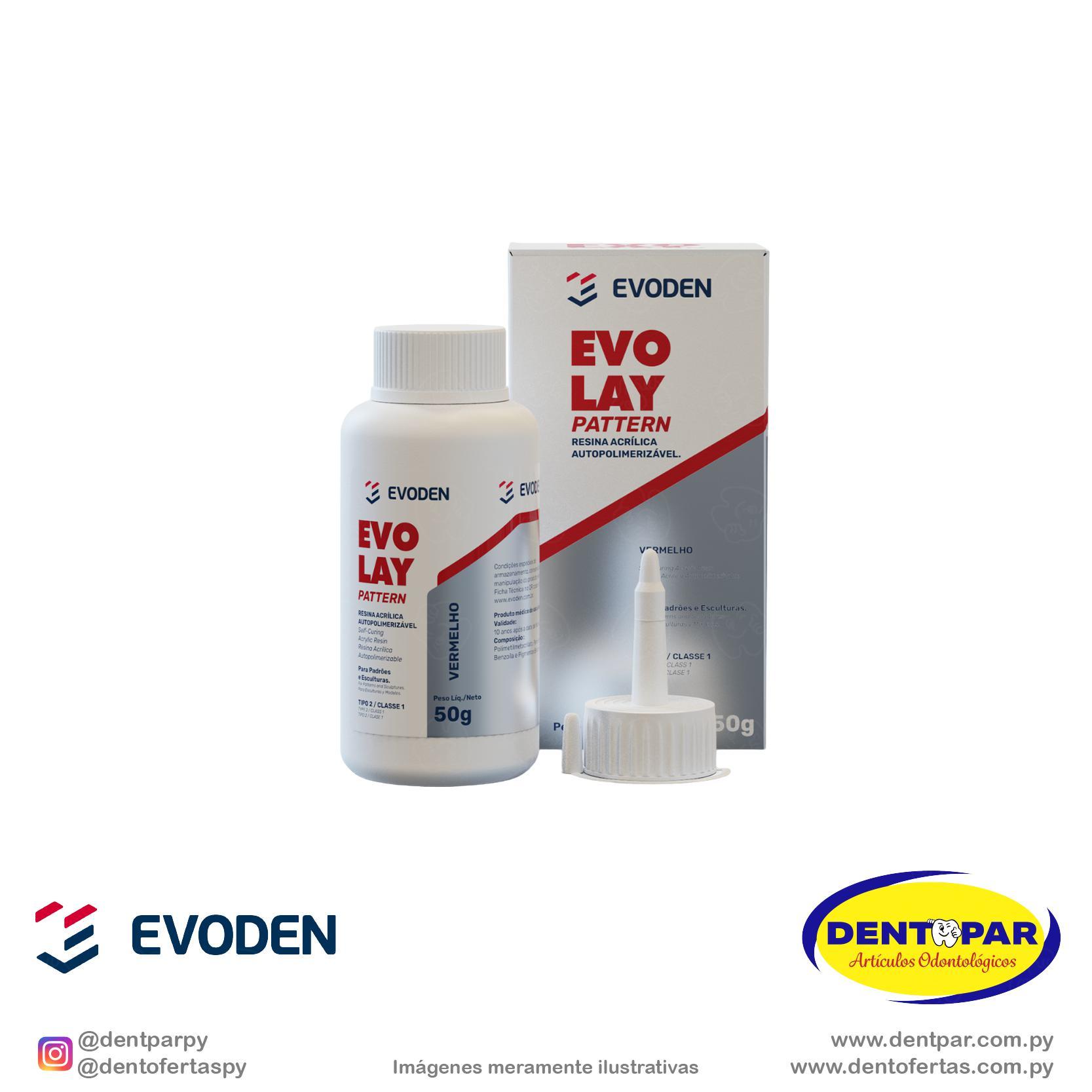 Imagen del producto Resina Acrílica Evolay Pattern Rojo - POLVO 50gr