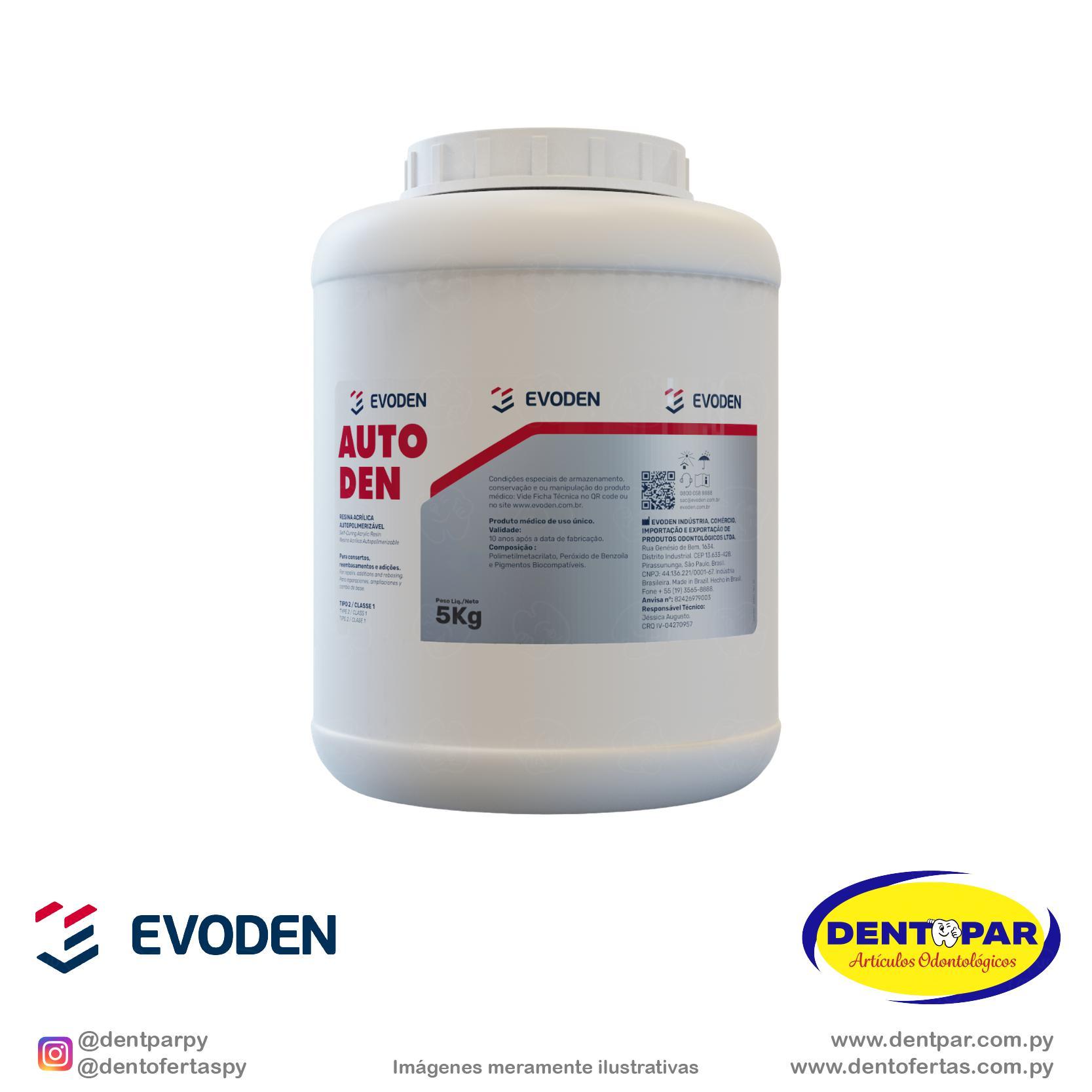 Imagen del producto Resina Acrílica Autopolimerizable Autoden - POLVO - Rosa - 5kg