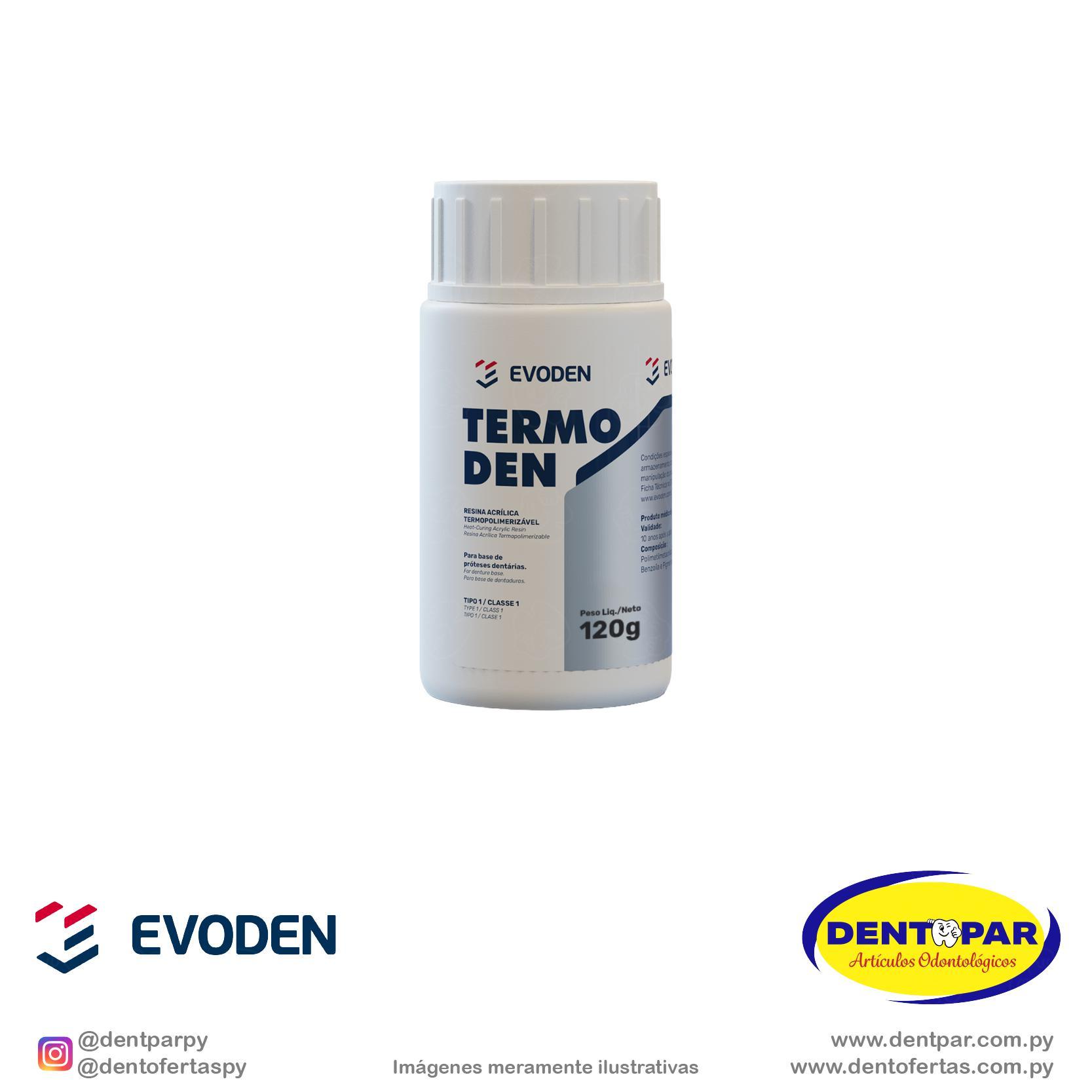 Imagen del producto Resina Acrílica Termopolimerizable Híbrida Termoden - POLVO - Rosa Claro - Con Vena - 120gr